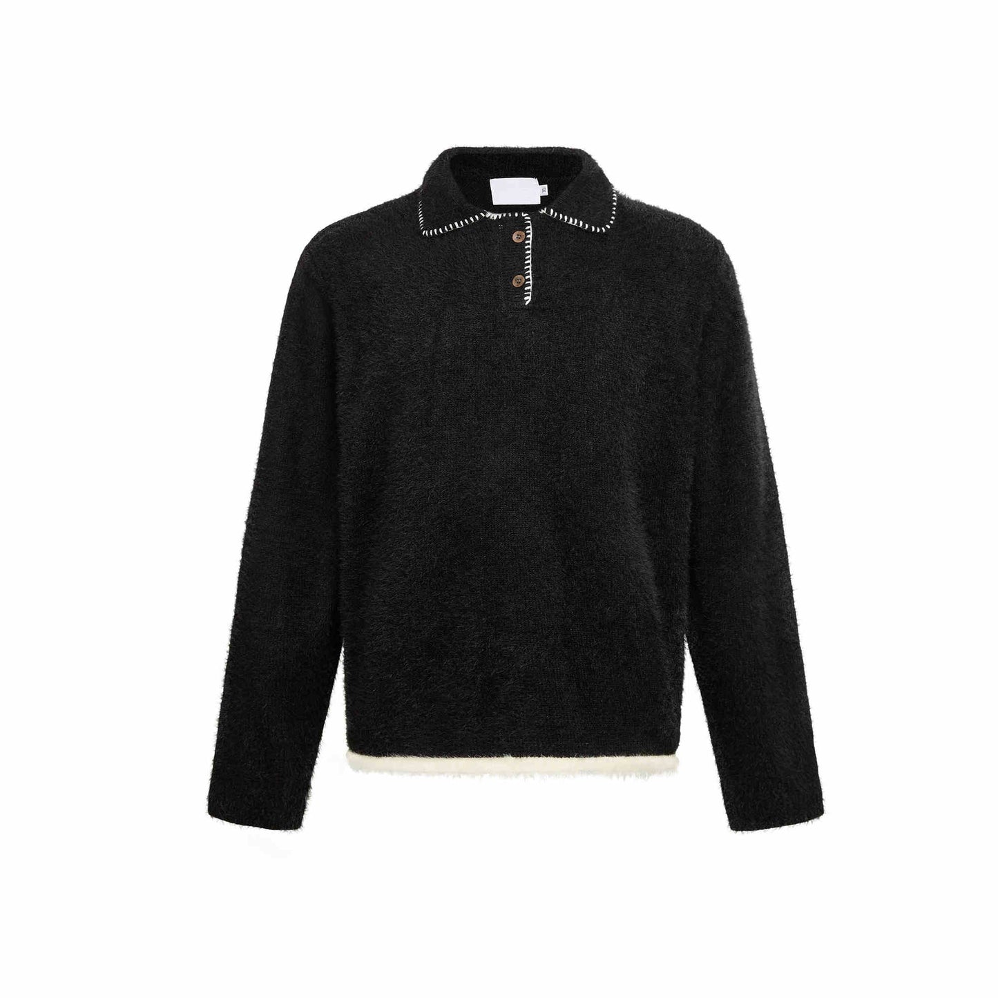 Vintage Lapel Polo Sweater Men's And Women's Tops