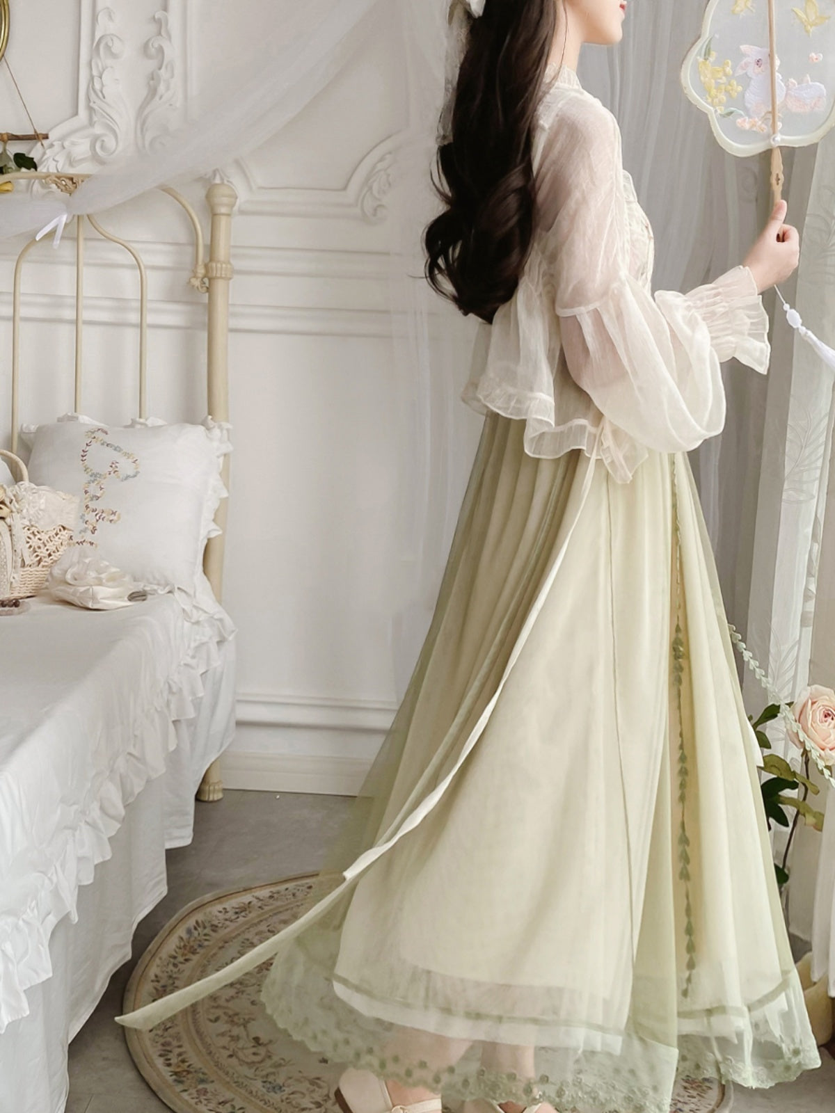 Dress With Super Fairy Lace Patchwork Mesh