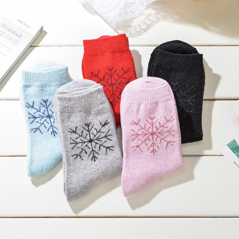 Thickened medium tube ladies cashmere socks