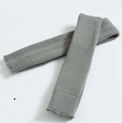 Step over the knee and pile up leg warmers