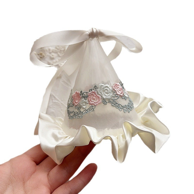New French Cute Embroidered Sequins Headdress