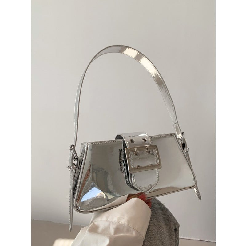 Women's Fashion Portable Patent Leather Underarm Bag