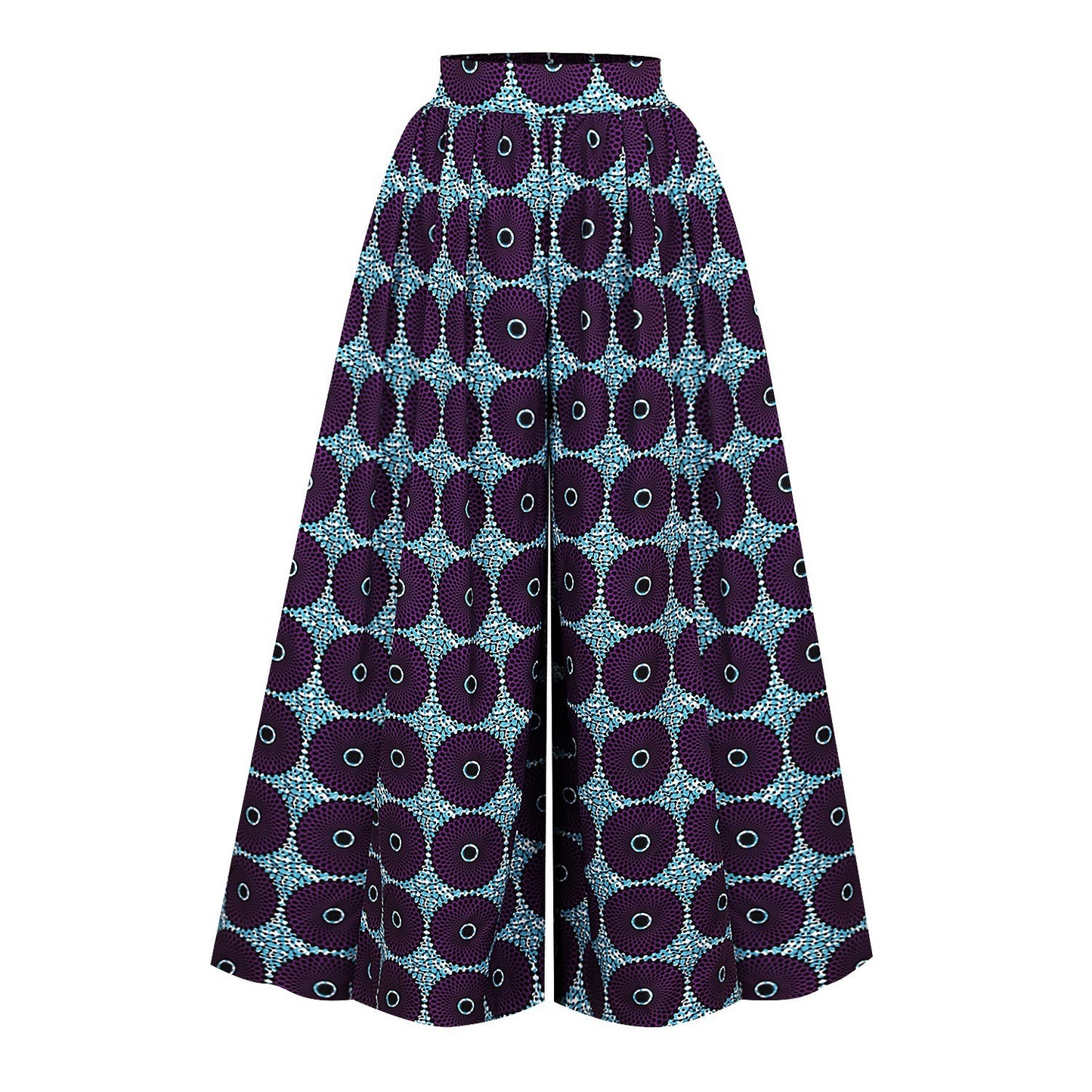 Casual Digital Print Women's Loose Wide Leg Pants