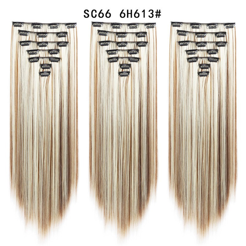16 Card Seven-piece Hairpiece Clip Wig Beauty Chemical Fiber Wig Set Hair Extension