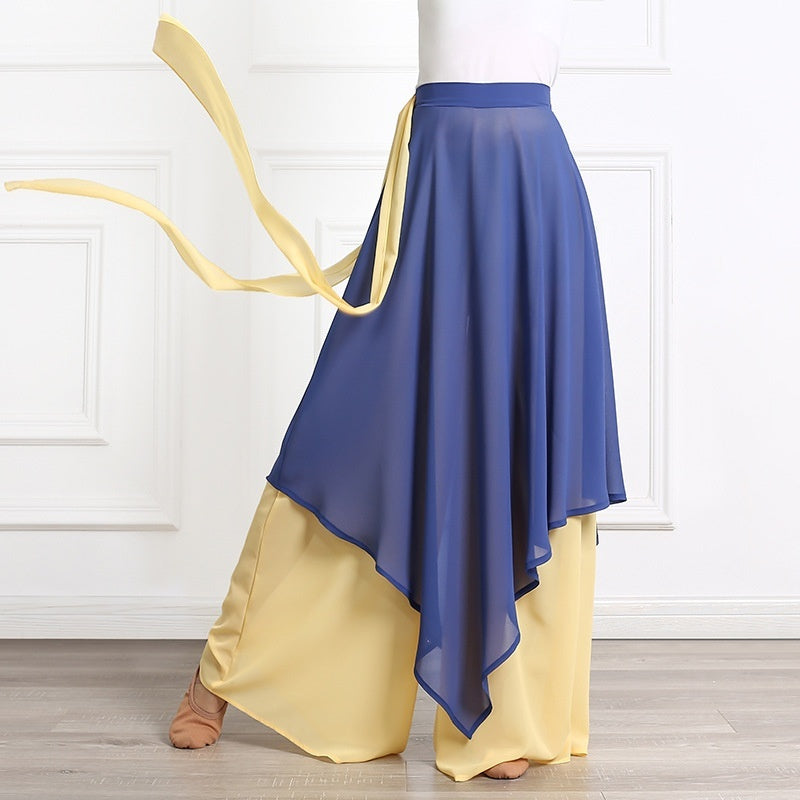 Women's Loose Elegant Snow Practice Wide-leg Pants