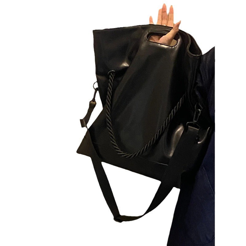 Autumn And Winter Minimalist Style Large Tote Bag Personality Glossy Niche