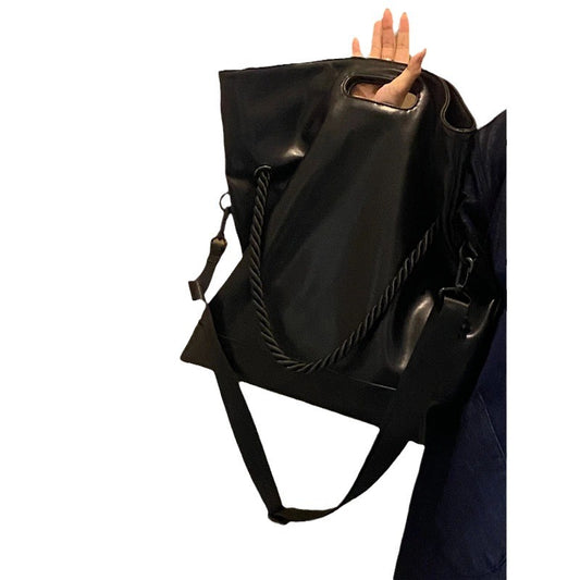 Autumn And Winter Minimalist Style Large Tote Bag Personality Glossy Niche