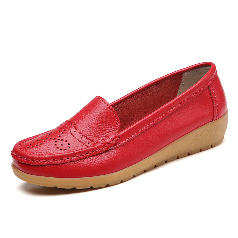Women's Fashionable Simple Hollow-out Soft Bottom Wedge Hole Shoes