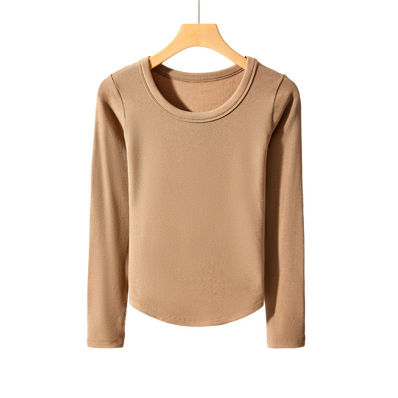 Bottoming Women's Long-sleeved Shirt Round Neck Sweater