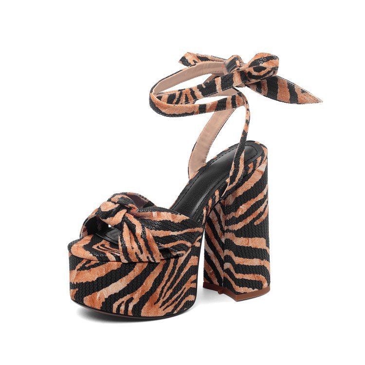 14cm Super High Heel Sandals Waterproof Platform Thick Heel Plus Size Women's Shoes