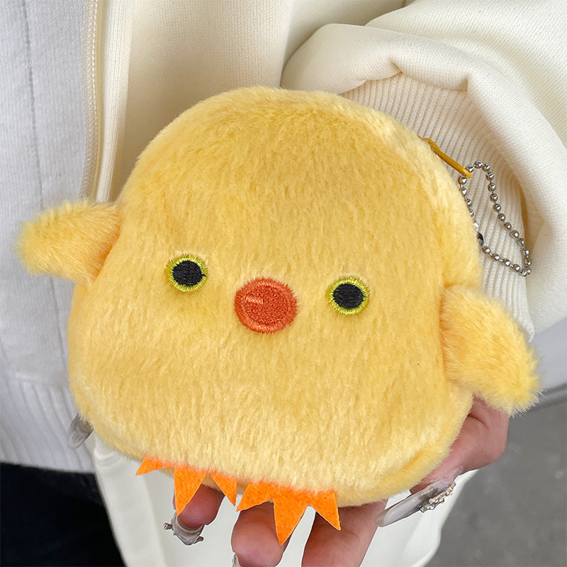 Creative Plush Cute And Adorable Little Yellow Chicken Coin Purse