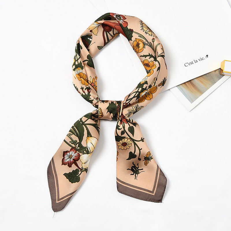 Ladies with small square scarf
