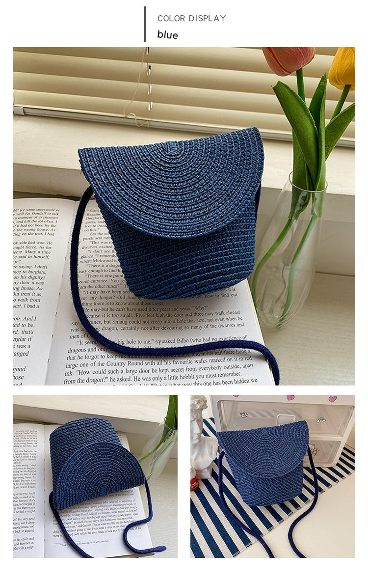 Stråtaske Skuldertaske Crossbody i Fransk Stil