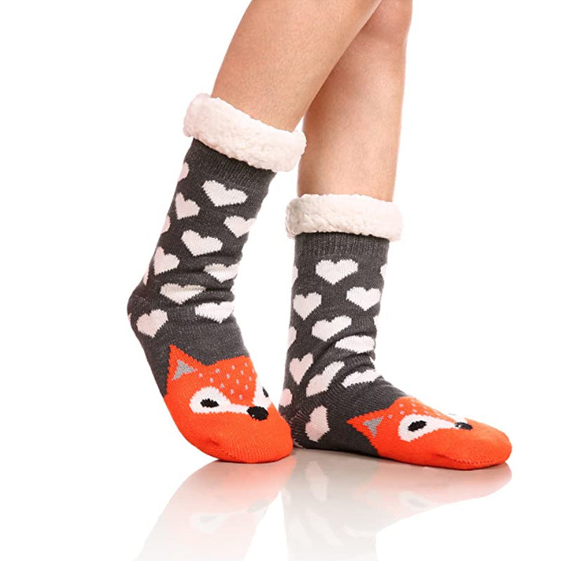 Warm and thick Plush sleeping socks