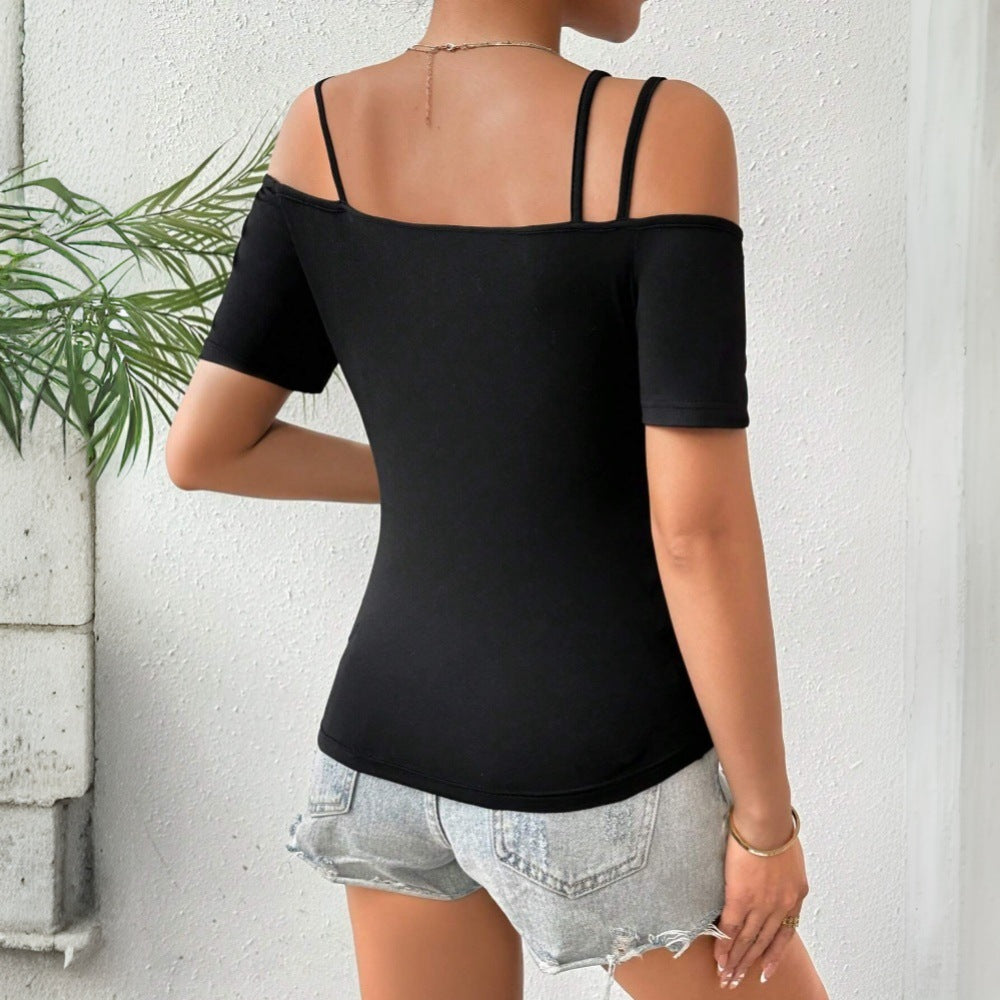 Womens Minimalist Sexy Off-shoulder Camisole Top
