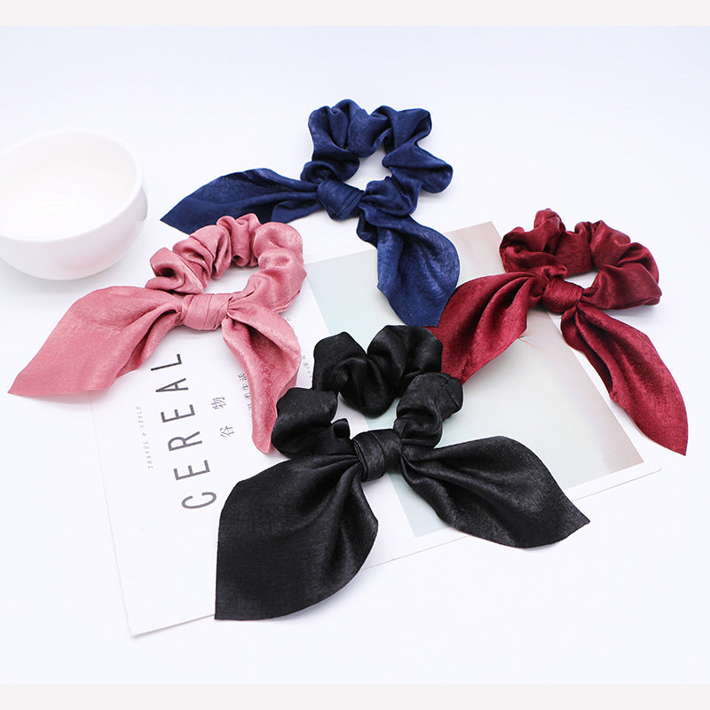 Simple fashion candy solid color rabbit ears head circle