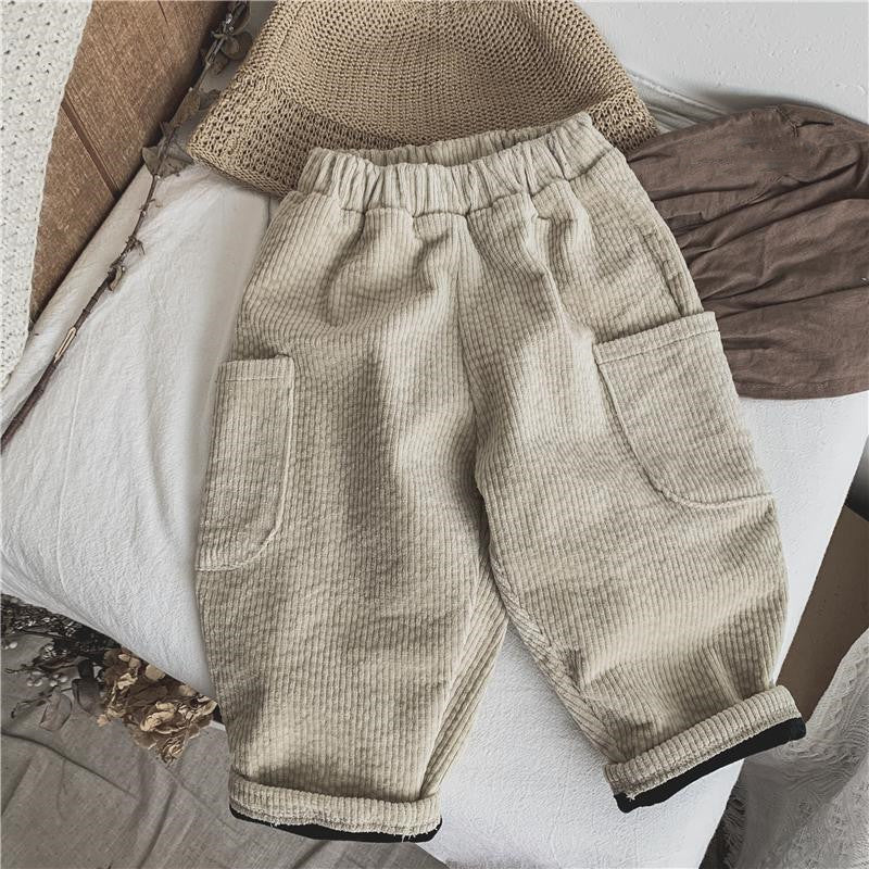 Warm Casual Pants Boys And Girls Trousers