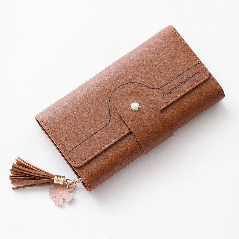 Geometrisk Alfabet Spænde Clutch Kvast Blad Lang Damepung