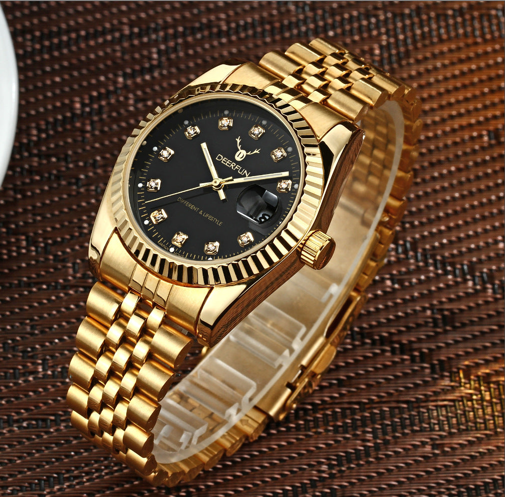 Shell watch with diamonds