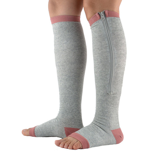 Zipper pressure socks