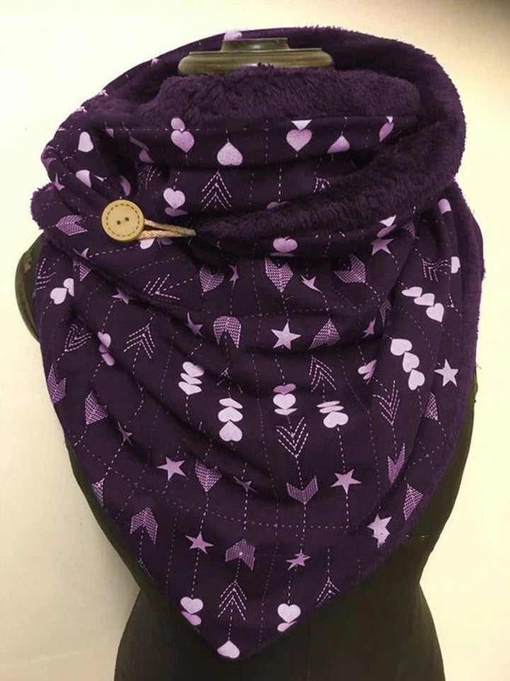 All-match thickened warmth shawl printed scarf