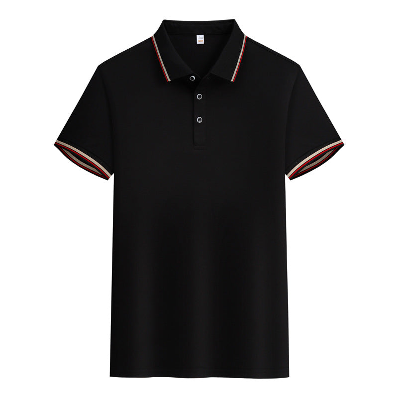 Men's And Women's Cotton Lace Lapel Summer Polo Shirt