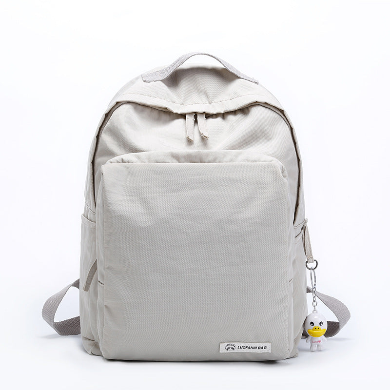Solid color waterproof oxford casual backpack