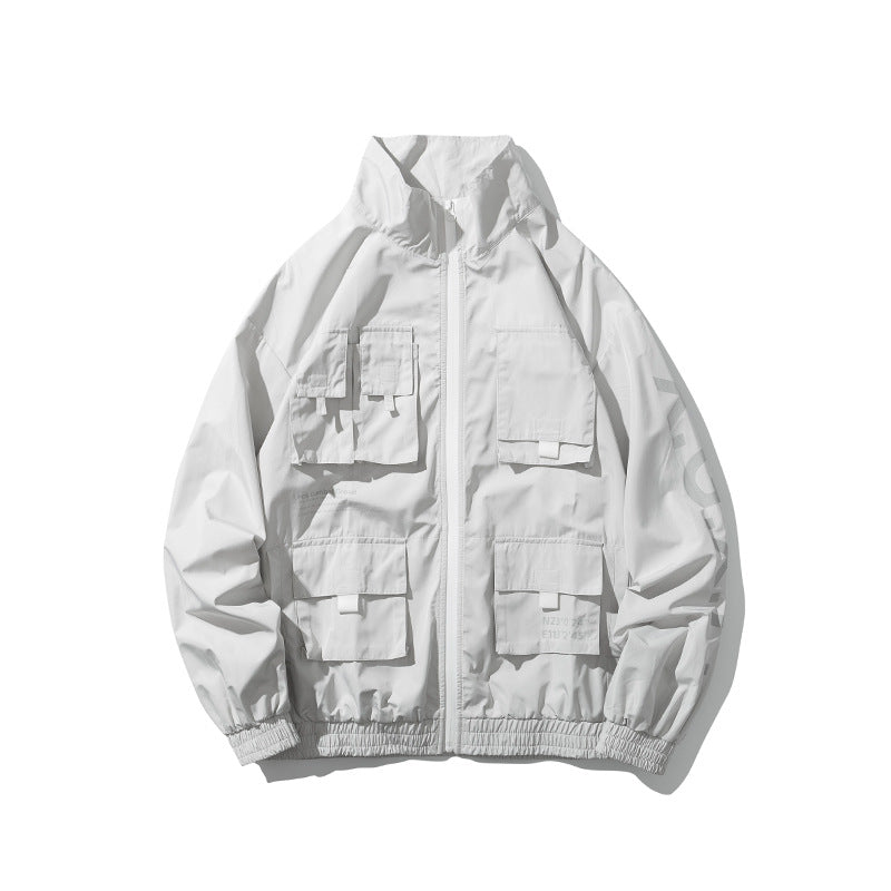Multi pocket tactical function assault jacket overalls men's jacket
