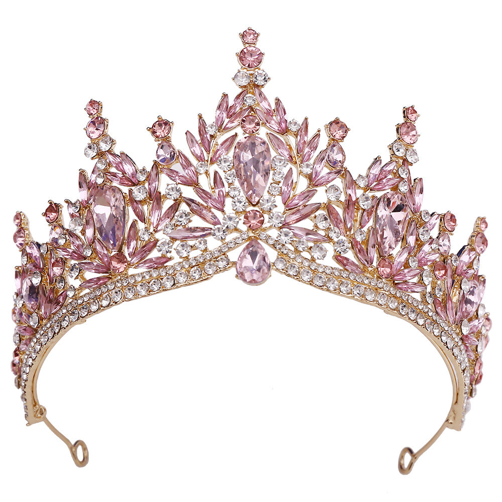 Bridal Crystal Leaf Crown Headdress Female
