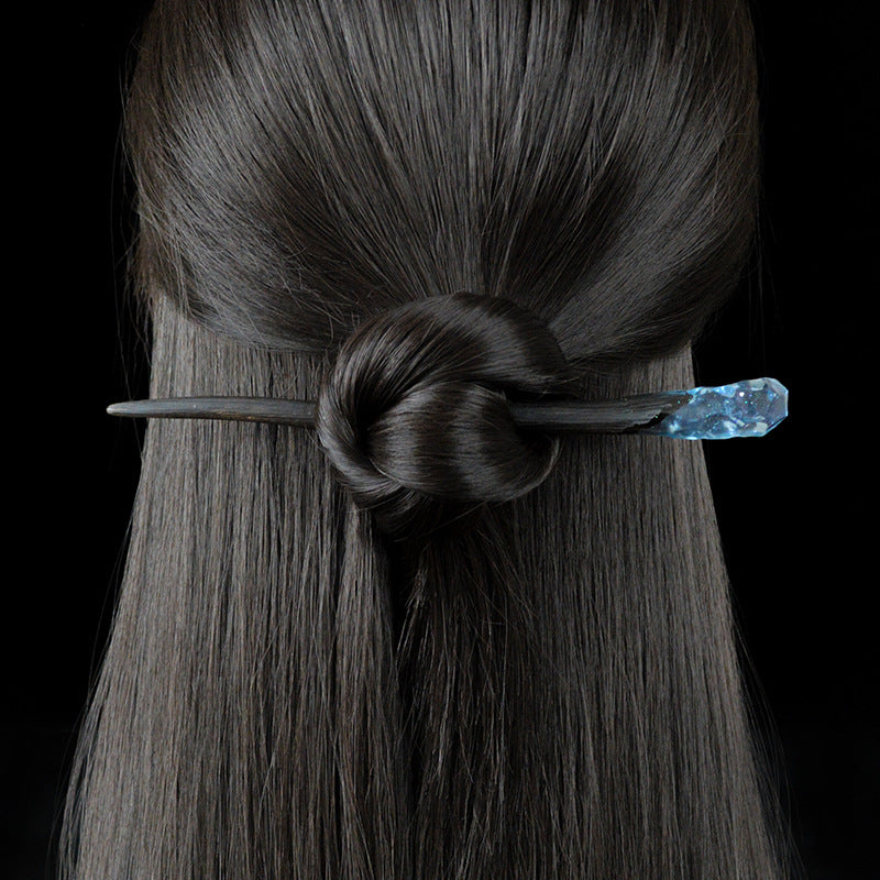 Unique Design Ebony Hairpin Daily Ancient Style Coil