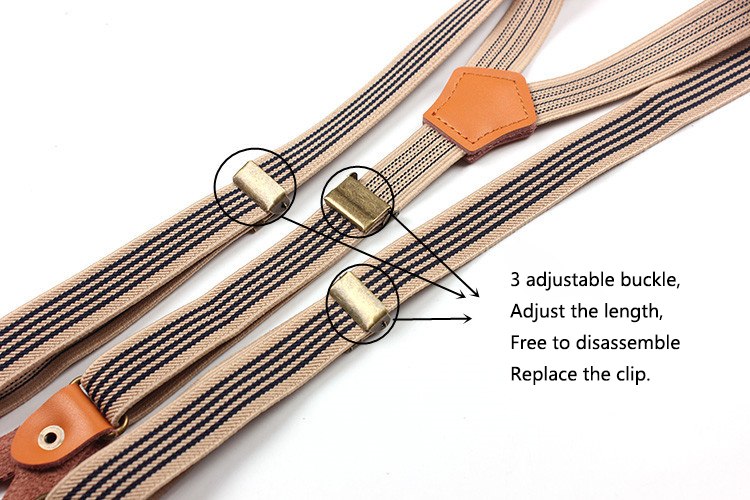 Bib stripe straps straps double shoulder straps men and women elastic elastic suspenders