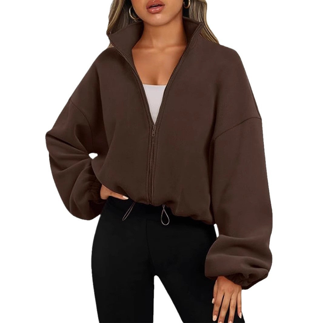 Løs Revers Cardigan Lynlås Sweater