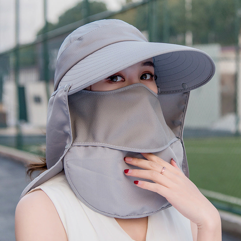 Full sunscreen folding sun hat