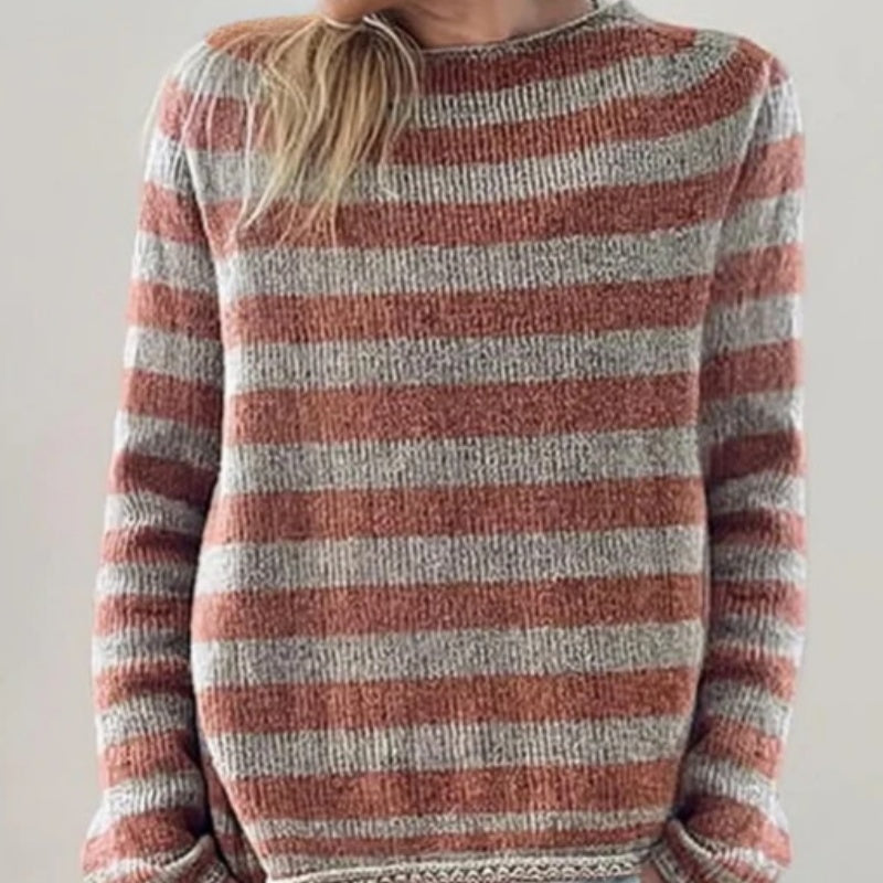 3D Digital Printed Women's Round Neck Sweater Made Of Coarse Needle Fabric