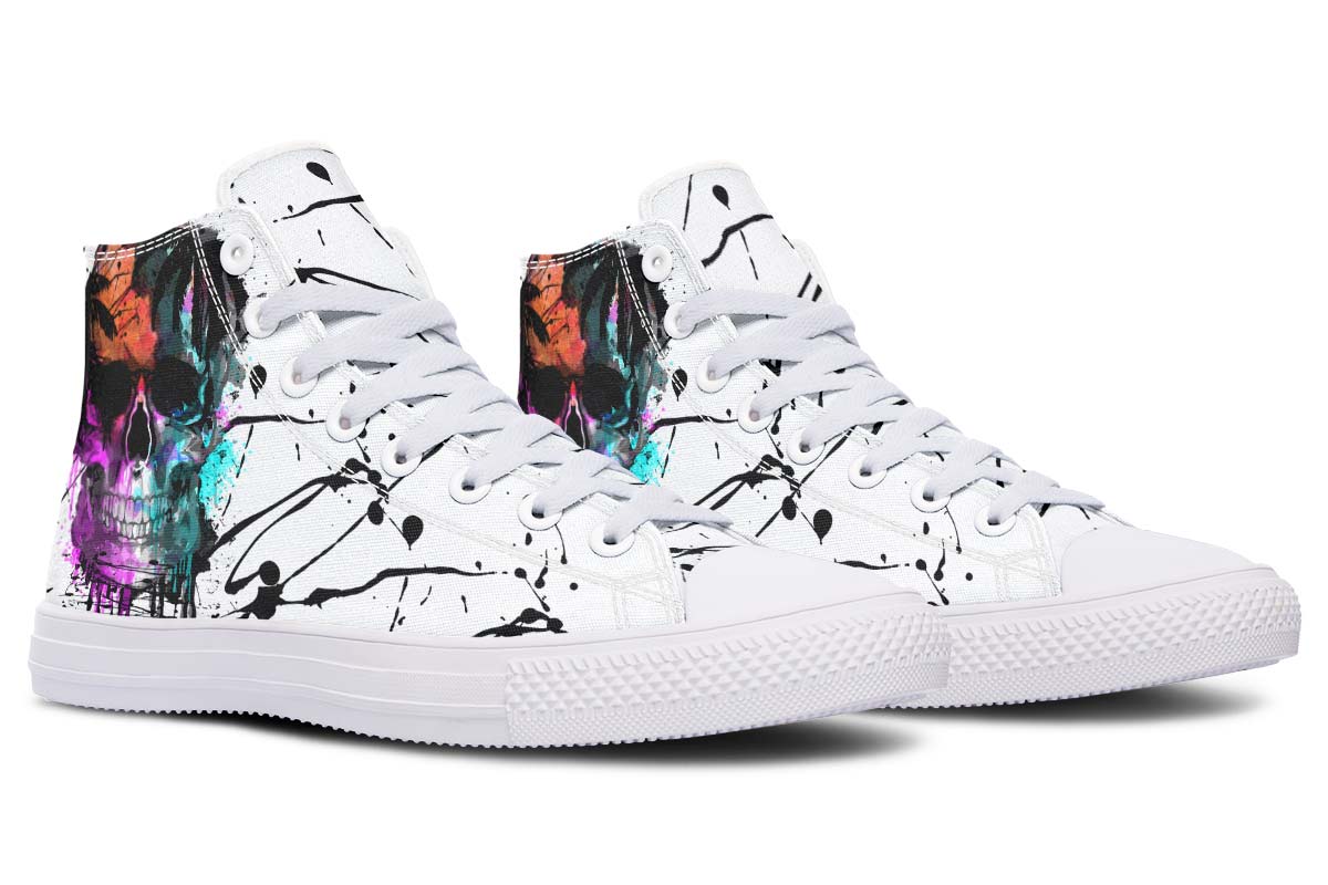 Printed Couple High-top Canvas Shoes