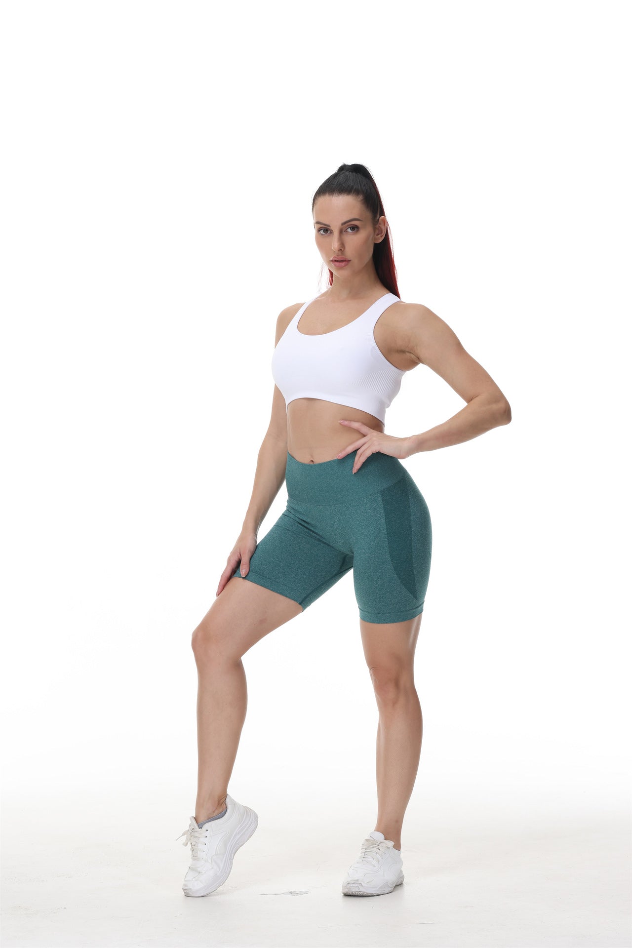 Side Crescent Fitness Three Point Yoga Shorts
