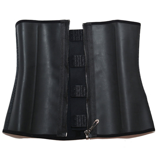 Latex zipper inner breasted smooth waist