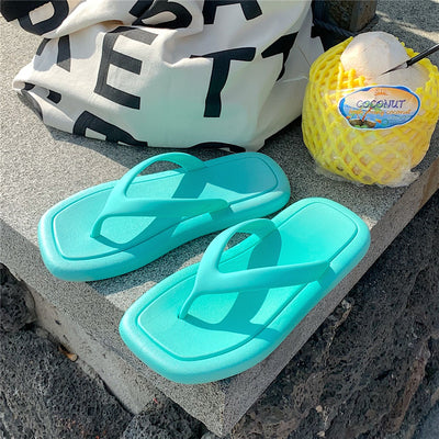 Flip-flops Female Summer Fashion Home Non-slip Leisure Retro Flip-flop Indoor Sandals And Slippers