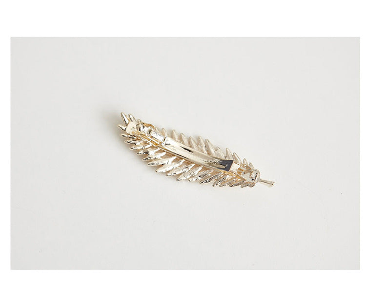 Feather leaf hairpin
