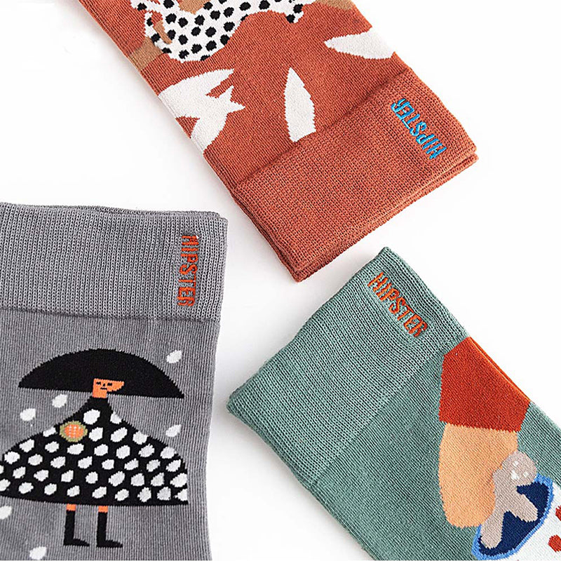 Literary Retro Men's And Women's Cotton Socks