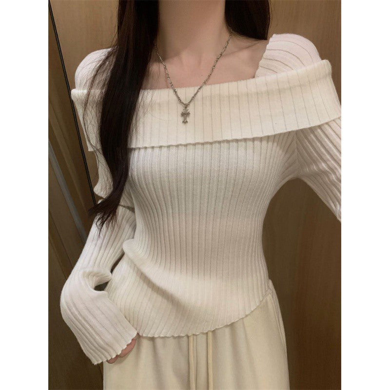 Irregular Off-shoulder Sweater For Women Autumn And Winter
