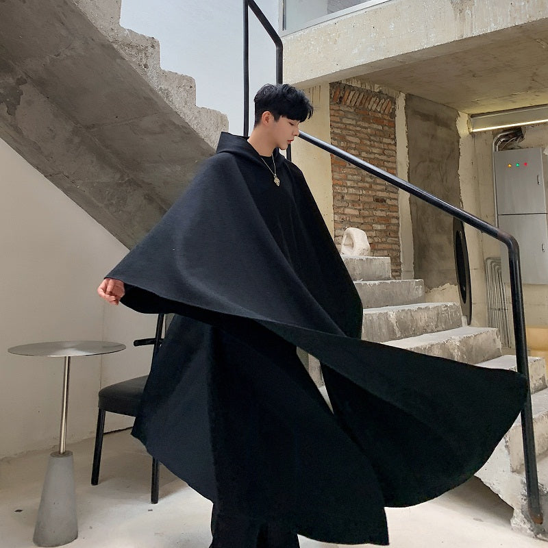 Dark Wind Loose Bat-style Cape Jacket Men's Hip-hop Fashion Casual Windbreaker