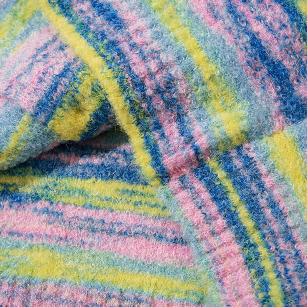 Autumn And Winter Men's Striped Cardigan Sweater