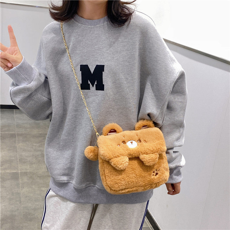 Cartoon Girl Heart Hair Mobile Phone Messenger Bag