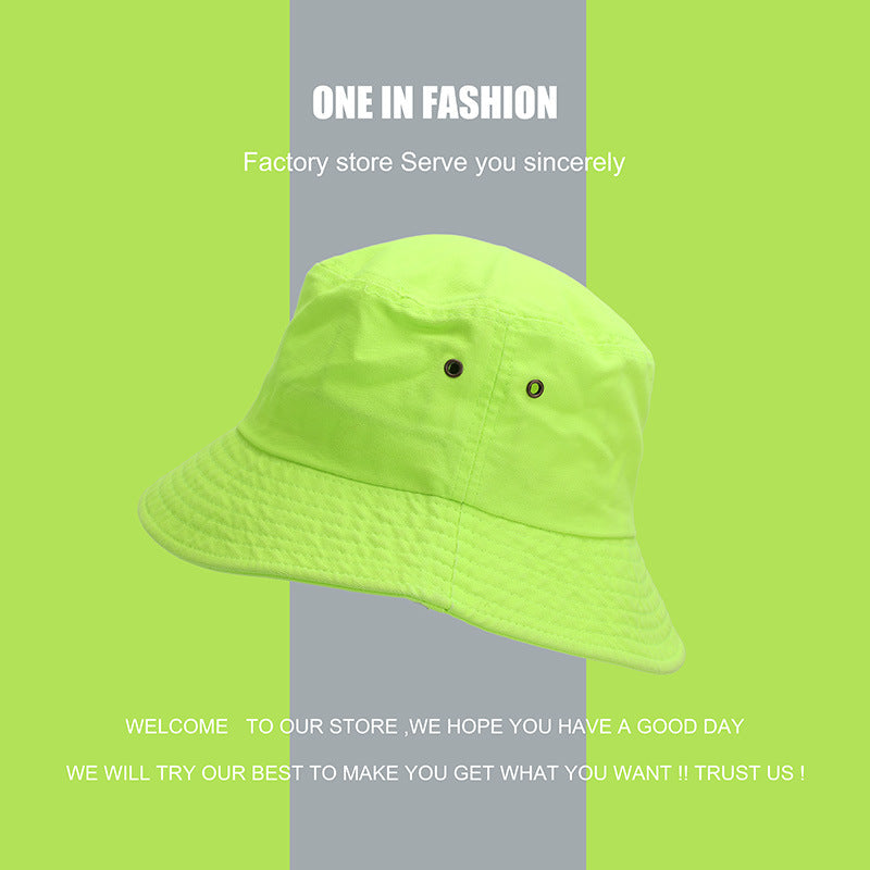 Female Fluorescent Sunscreen Fisherman Hat
