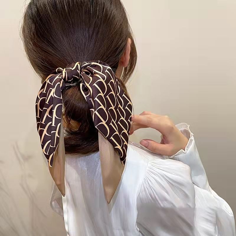 French Big Name Letter Headband Women's Tied Hair