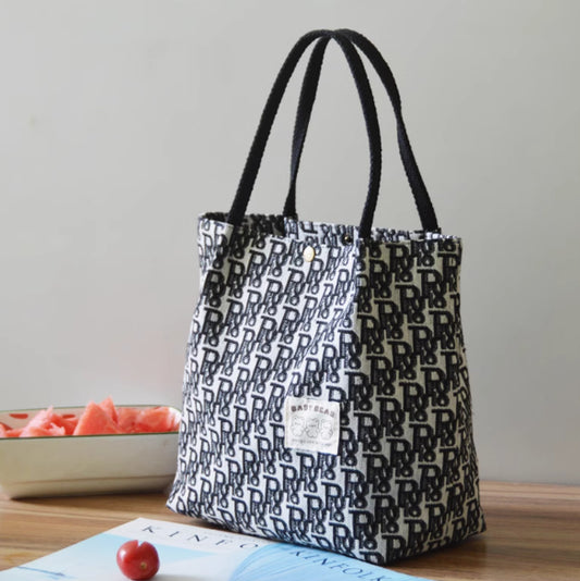 Large Capacity Minimalist Printed Canvas Tote Bag