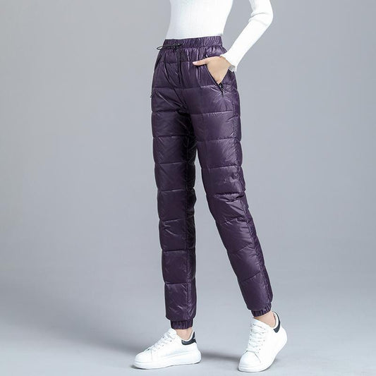 Down Cotton Women's Outwear Fashion Casual High Waist Slim Pants