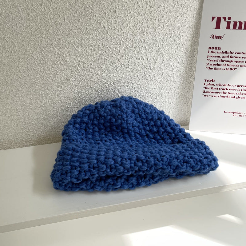 Chunky Knitted Pineapple Pattern Beanie