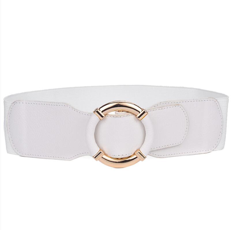 Ring Buckle Elastic Elastic Waist Waist Protection Dress Wide Belt
